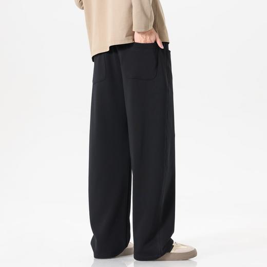gxgjeans男装【卡尔棉】宽松弯刀裤26春款纯色系带运动休闲长裤百搭通勤裤K&C 商品图3