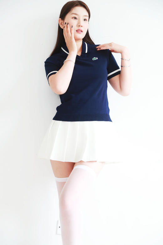 高尔夫针织衫，胸口小标工艺。刺绣设计条纹翻领气质PoloE040288 商品图14