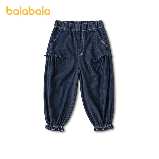 【商场同款】巴拉巴拉童装儿童长裤女童2026新款夏季泡泡束脚裤子 商品图1