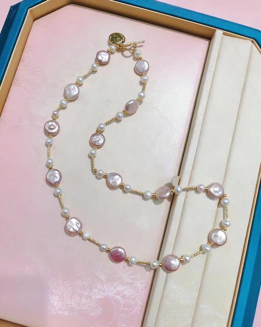 巴洛克纽扣珠 5.5-11mm淡水珍珠项链 不规则艺术感 不撞款 [发：10] 商品图0