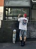 原单，没吊牌，EVISU（福神）笑面佛米白宽松短袖 T 恤 商品缩略图0