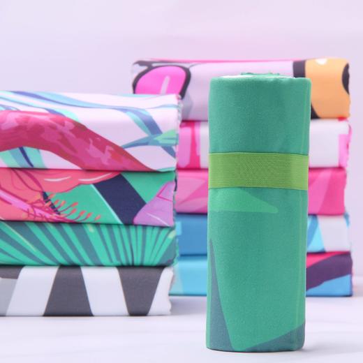 【速干不粘！耐用】双面绒吸水速干沙滩巾超细纤维瑜伽运动毛巾游泳沙滩浴巾。xb 商品图1