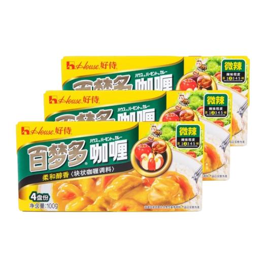 好侍百梦多咖喱块家用日式苹果咖喱拌饭酱鸡肉料理包儿童原味调料 商品图1