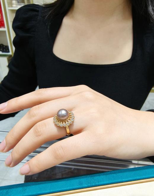 爱迪生珍珠戒指 10-11mm 圈口可调 经典大气 指间焦点 [发：84] 商品图1