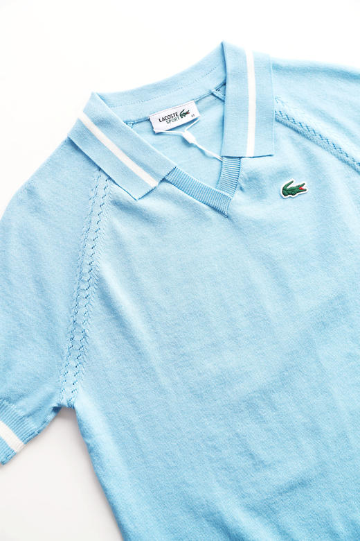 高尔夫针织衫，胸口小标工艺。刺绣设计条纹翻领气质PoloE040288 商品图11