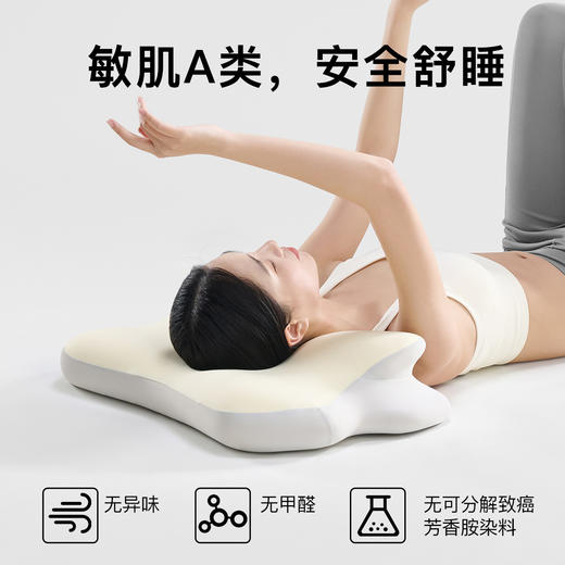QYS04040 拉芙菲尔 送礼专利设计护颈椎枕A类奶盖多肉记忆棉枕头颈椎支撑枕芯【单个】 商品图4