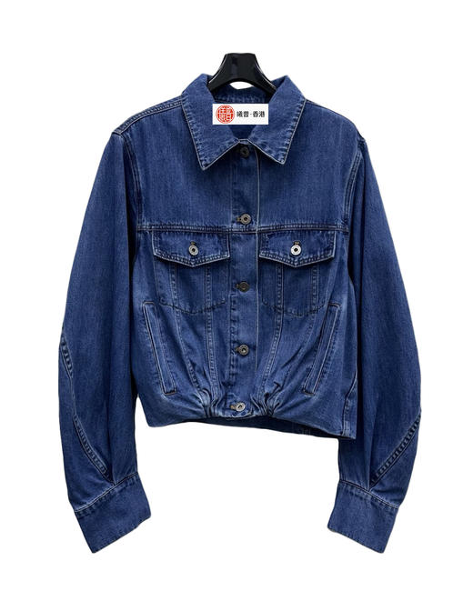 女款刺绣褶皱牛仔外套 可配套装la014 商品图0