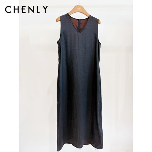 尘衣｜26SS限量！30姆米重磅香云纱无袖连衣裙 商品图0