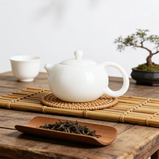 朕的潮代羊脂玉瓷茶具礼盒 陶瓷大师监制 细腻洁白 润泽透亮 造型美观 商品图2