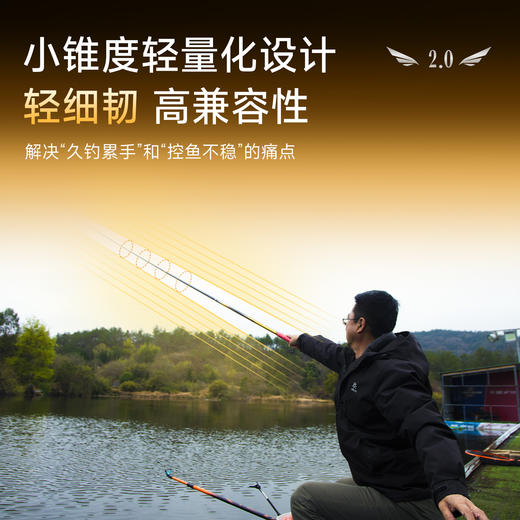 【海棠2.0】2026新品佳钓尼海棠二代小锥度轻量鲢鳙大物竿 商品图2