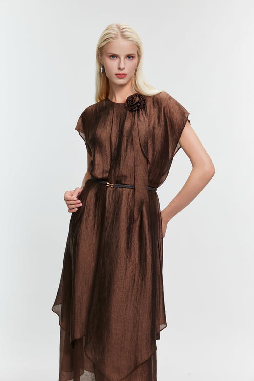 SAFICOO 松弛感艺术感欧根纱连衣裙 商品图3