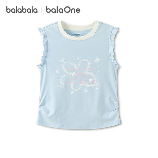【balaOne】巴拉巴拉女童背心儿童中大童无袖t恤2026新款夏装甜美 商品图4