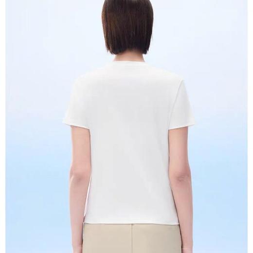 棉花星期五丝光棉女士T恤T4（XL-4XL）黑/白（颜色尺码请备注） 商品图3