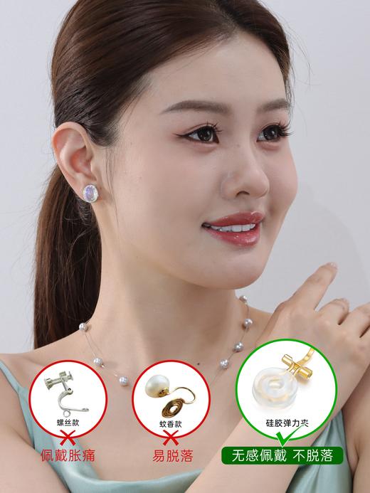 【天猫同款】两戴款-18K金欧泊耳夹 商品图2