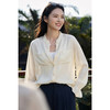 天丝亚麻真丝混纺防晒衬衫 米思阳2026春夏新款罩衫衬衣白色可外搭可单穿衬衫上衣女1181 商品缩略图3
