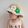 宝宝防晒帽儿童帽子夏季女童遮阳草帽夏天外出太阳帽沙滩帽女孩草3岁-8岁 商品缩略图1