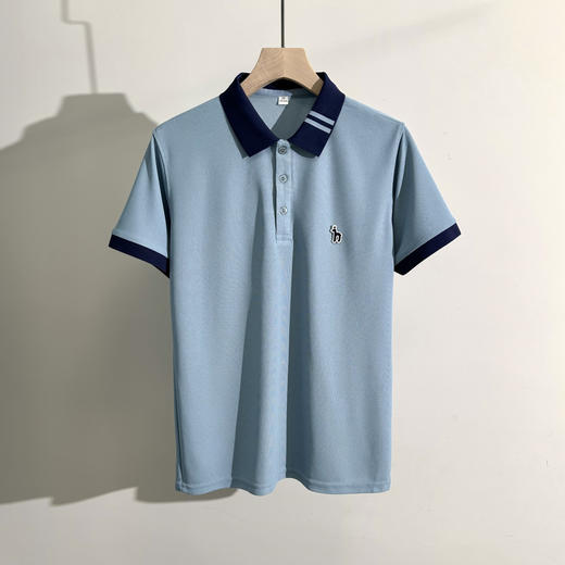 哈吉斯经典POLO刺绣 撞色翻领+袖口包边， 商品图1