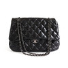 【95新】CHANEL香奈儿大号黑银羊皮机场包CF链条包单肩包中性款300326NJS07 商品缩略图0