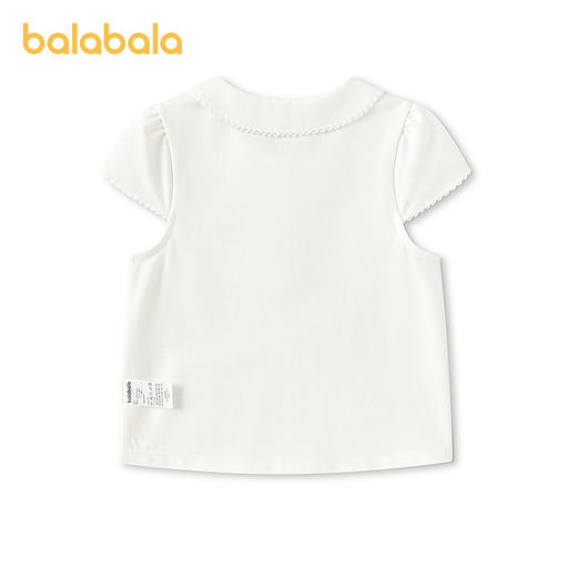 【商场同款】巴拉巴拉儿童短袖t恤女童2026新款夏季甜美绣花上衣 商品图2