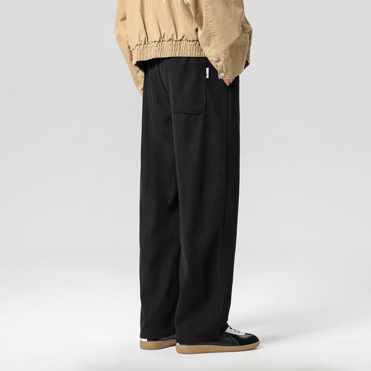 gxgjeans男装【灯芯绒】男士直筒休闲裤26春款纯色系带百搭校园通勤长裤男K&C 商品图4