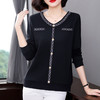 黑色长袖t恤女大码2026新款中年妈妈春装女士上衣外穿洋气打底衫 商品缩略图2
