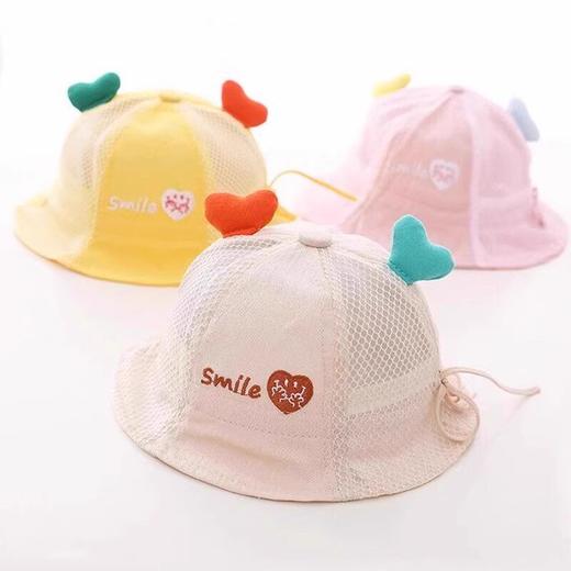 婴儿帽子春夏季薄款3-24个月可爱防晒遮阳男女宝宝渔夫帽凉帽 商品图1