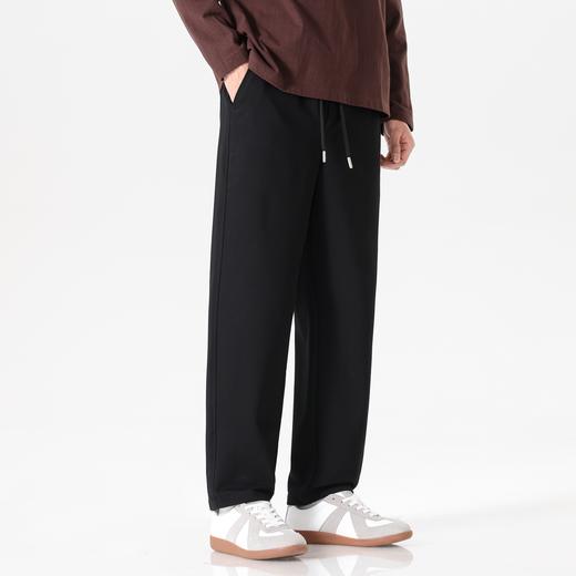 gxgjeans男装【经典百搭】男士休闲裤2026春款纯色系带校园通勤直筒长裤男K&C 商品图4