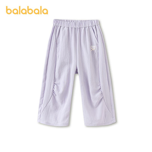 【商场同款】巴拉巴拉童装儿童长裤女童2026新款夏季膝部抽褶伞裤 商品图4