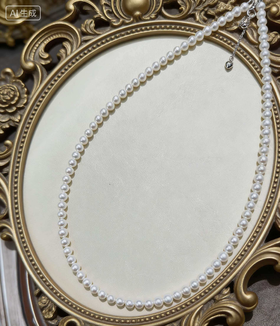 正圆极光小米珠 5mm珍珠项链 主推款 超细小米珠 仙气日常 [发：86]