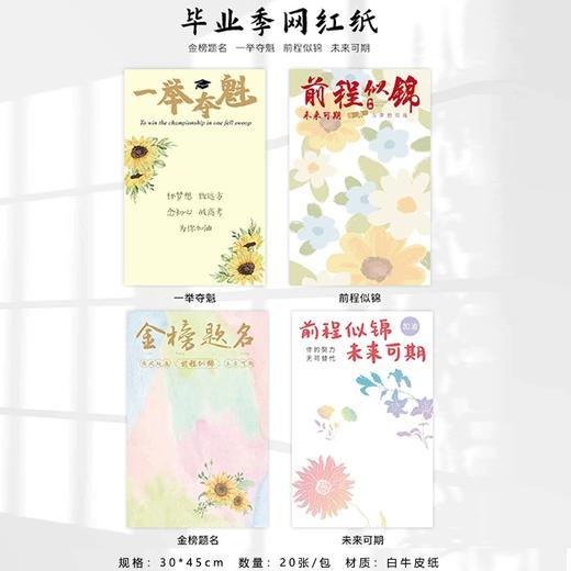 高考毕业季包装（10张/包）一举夺魁/前程似锦/金榜题名/毕业季单支袋 商品图11