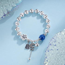 子佩集S925银【蓝海花语】手串【TSB0001-40】纯银手链糖心玛瑙花朵麦穗2509