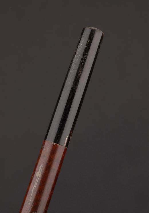 独角鹿西洋古董1890年代法国出品18K黄金手柄镶嵌钻石红宝石蛇木手杖(杖柄可拆卸) 商品图8