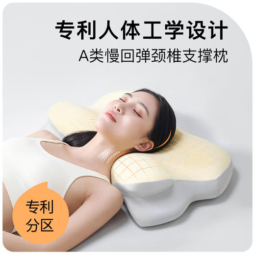 QYS04040 拉芙菲尔 送礼专利设计护颈椎枕A类奶盖多肉记忆棉枕头颈椎支撑枕芯【单个】 商品图1