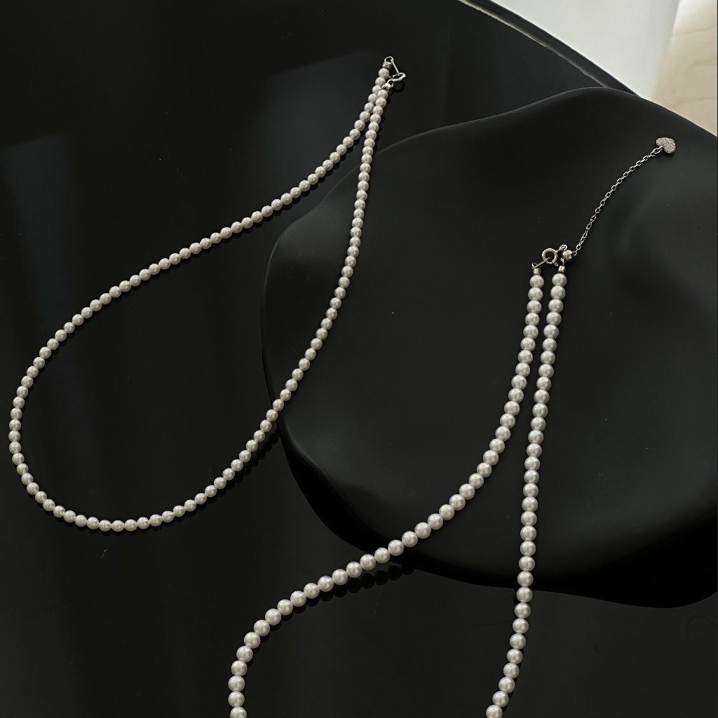 福利！baby珠套组 3-4mm/4-5mm，近圆细微微瑕ji光淡水珍珠项链组合