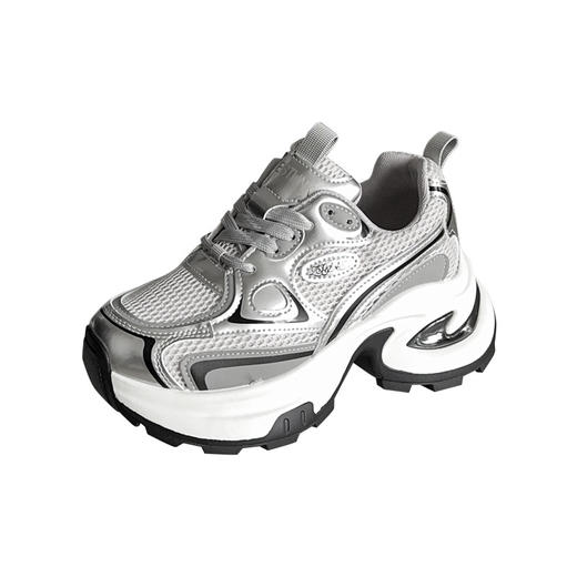 【限时秒杀】西遇老爹鞋女鞋2026新款春季透气休闲百搭小个子增高厚底运动鞋子V0066313 商品图4