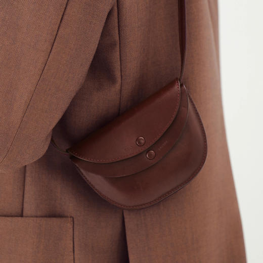 KAPTAIN SUNSHINE Round Wallet Mid Pouch 女式牛皮斜挎包 商品图0