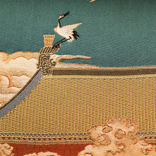 非遗云锦《赵佶·瑞鹤图》，赠：1:1超清丝绢版《瑞鹤图》1幅 +《南京云锦》图书一本+扬州制笔大师余其春手工毛笔套装1套 商品图1