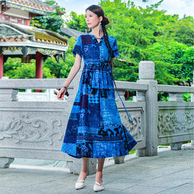 【春季新品】水色天晴扎染连衣裙 | 预售15天