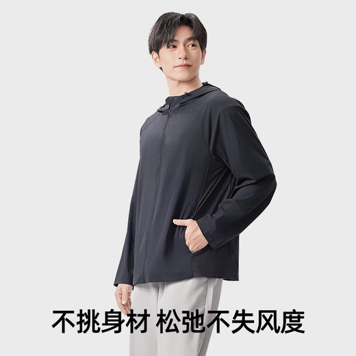 小野和子男士宽松防晒衣 冰丝薄款夏季防紫外线防晒服25SS0014 商品图2