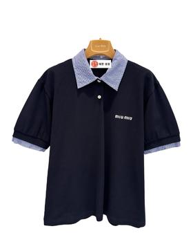 女款假两件短袖Polo衫la017