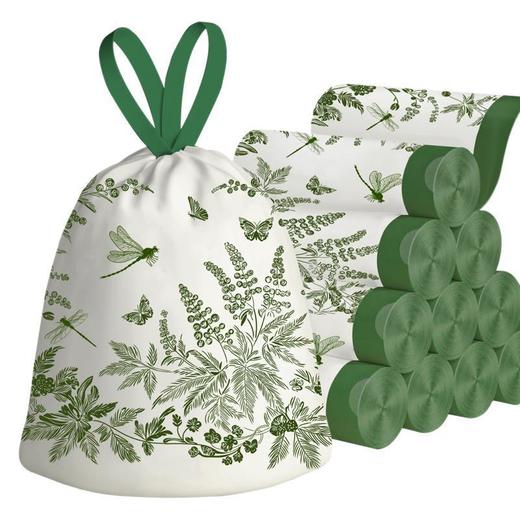 艾草免撕垃圾袋家用加厚手提式特厚厨余厨房专用免撕抽绳垃圾袋 商品图4