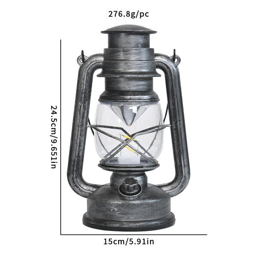 户外旅行复古风手提灯LED悬挂式野营马灯便携多用途仿古露营灯 商品图4