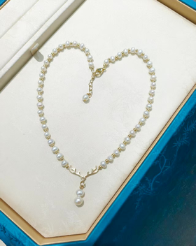 无核天然珍珠项链 5-6mm 温润通勤 经典百搭 [发：76]