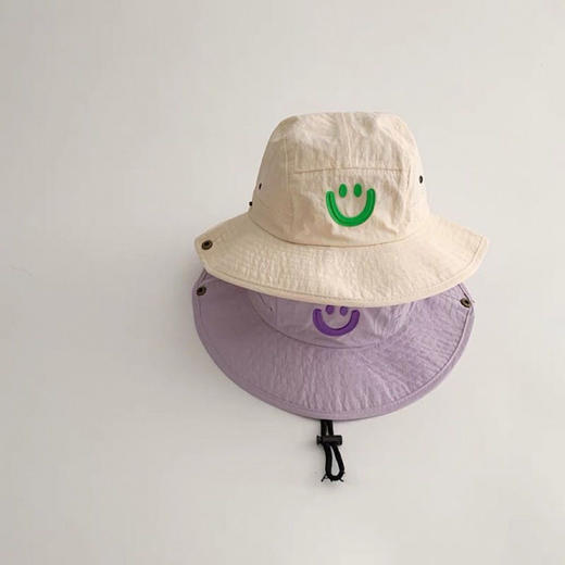 韩国宝宝帽子夏季薄款儿童户外渔夫帽大檐男女童遮阳防晒登山帽潮 商品图2