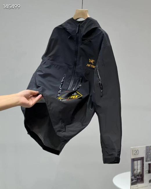 F040201春夏季新款户外防水防风硬壳压胶冲锋衣拉链连帽长袖夹克外套 商品图5