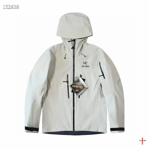 F040201春夏季新款户外防水防风硬壳压胶冲锋衣拉链连帽长袖夹克外套 商品图3