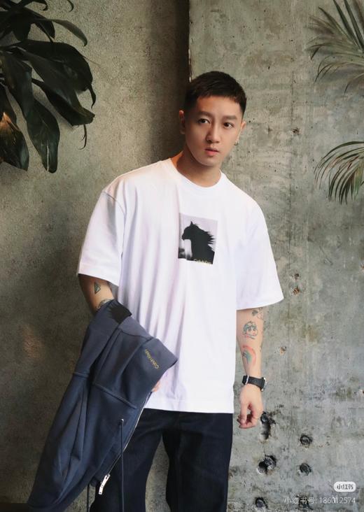 凯尔 Jeans26新款休闲通勤骏马印花圆领短袖T恤 Z-15917 商品图1