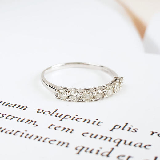 莱绅通灵PT950铂金时尚简约群镶0.50克拉钻石戒指14号（戒圈可改）120326NJS05 商品图2