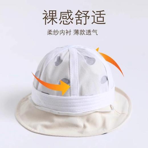 2024春秋款超萌宝宝盆帽女童遮阳防晒帽透气太阳帽男童薄款渔夫帽 商品图3