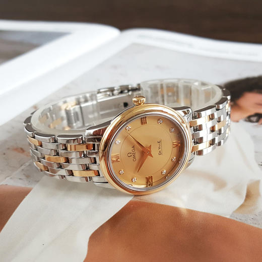 【95新】OMEGA 欧米茄424.20.27.60.58.001石英机芯27MM（女款）碟飞系列精钢/18K黄金300326AK26 商品图5